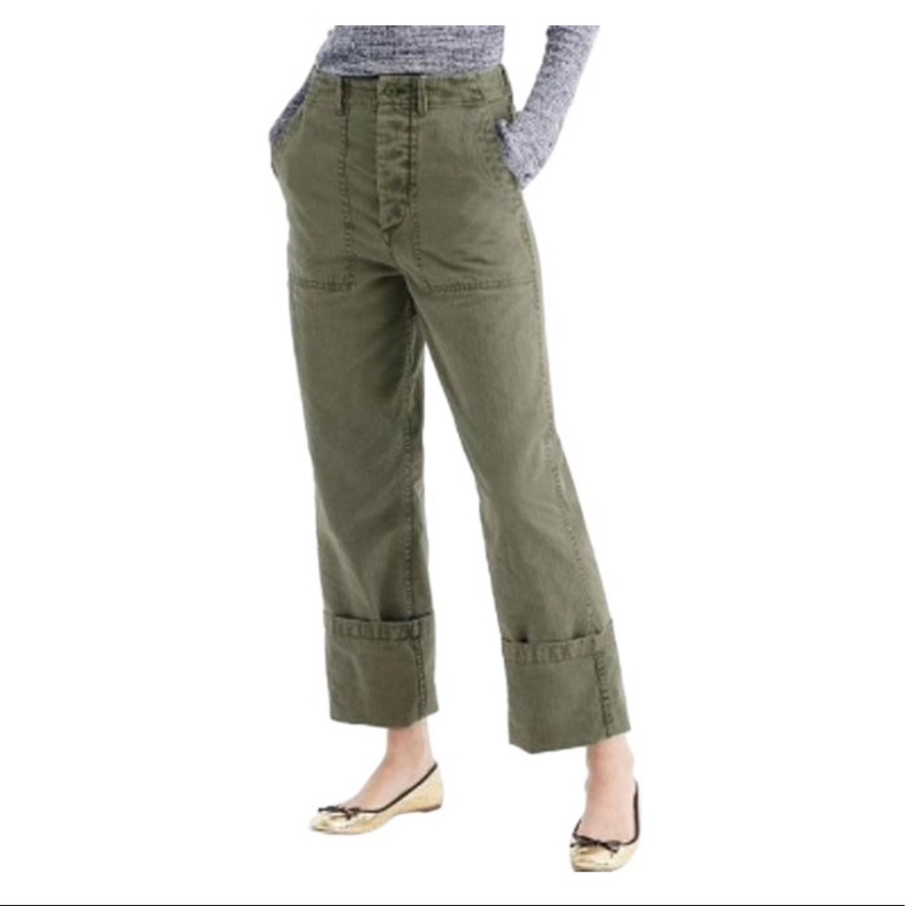 J. Crew Foundry Herring Spanish Moss Pants (G7692) - size 6
